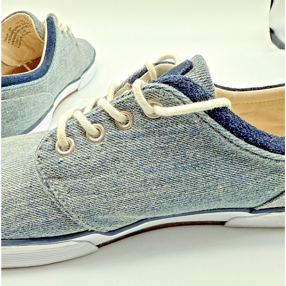 Polo Ralph Lauren Faxon Low Sneaker Men Denim Blue Size 11.5D EU 45 - Picture 10 of 12